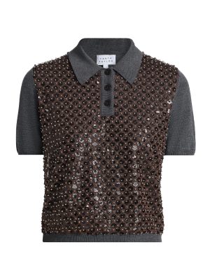 Camilla Knit Top Dark Heather Grey/Bronze Multi