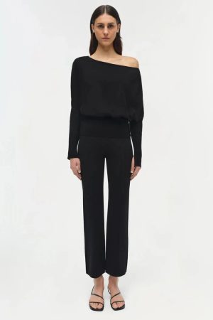Lavina Off Shoulder Sweater Black