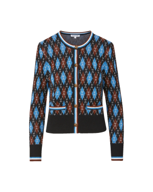 Sylvane Argyle Cardigan Black Multi